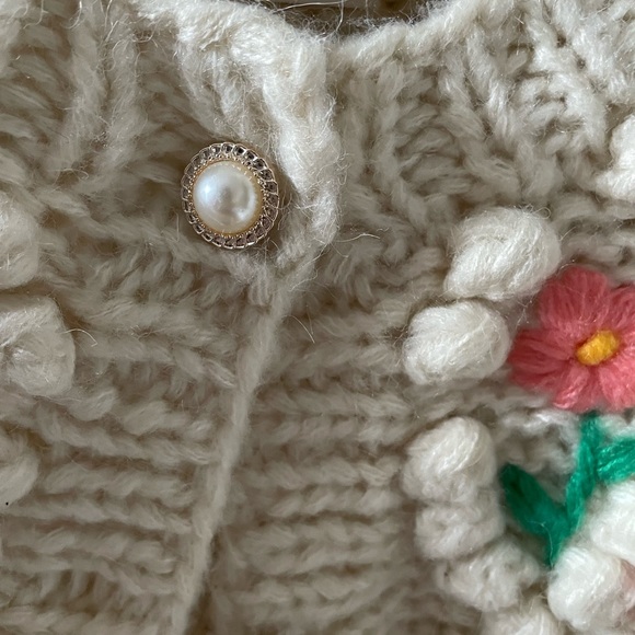 Unique knit cardigan (XS-S) - Picture 3 of 3